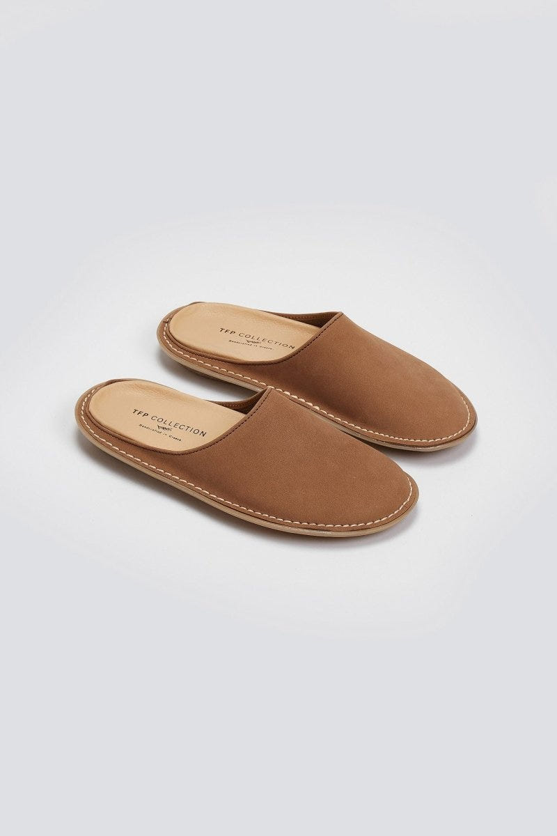 Clogs καστόρινα με εξωτερική ραφή Tfp - Καφέ - thefashionproject.gr - TFP