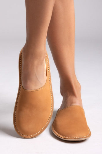 Clogs καστόρινα με εξωτερική ραφή Tfp - Μπεζ - thefashionproject.gr - TFP