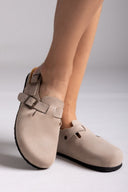 Clogs καστόρινα με λουράκι Plakton 181546 - Μπεζ - thefashionproject.gr - Plakton