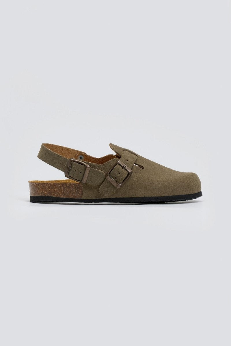 Clogs καστόρινα με λουράκι Plakton 181546 - Χακί ανοιχτό - thefashionproject.gr - Plakton