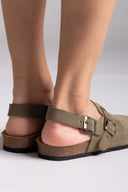 Clogs καστόρινα με λουράκι Plakton 181546 - Χακί ανοιχτό - thefashionproject.gr - Plakton