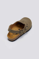 Clogs καστόρινα με λουράκι Plakton 181546 - Χακί ανοιχτό - thefashionproject.gr - Plakton