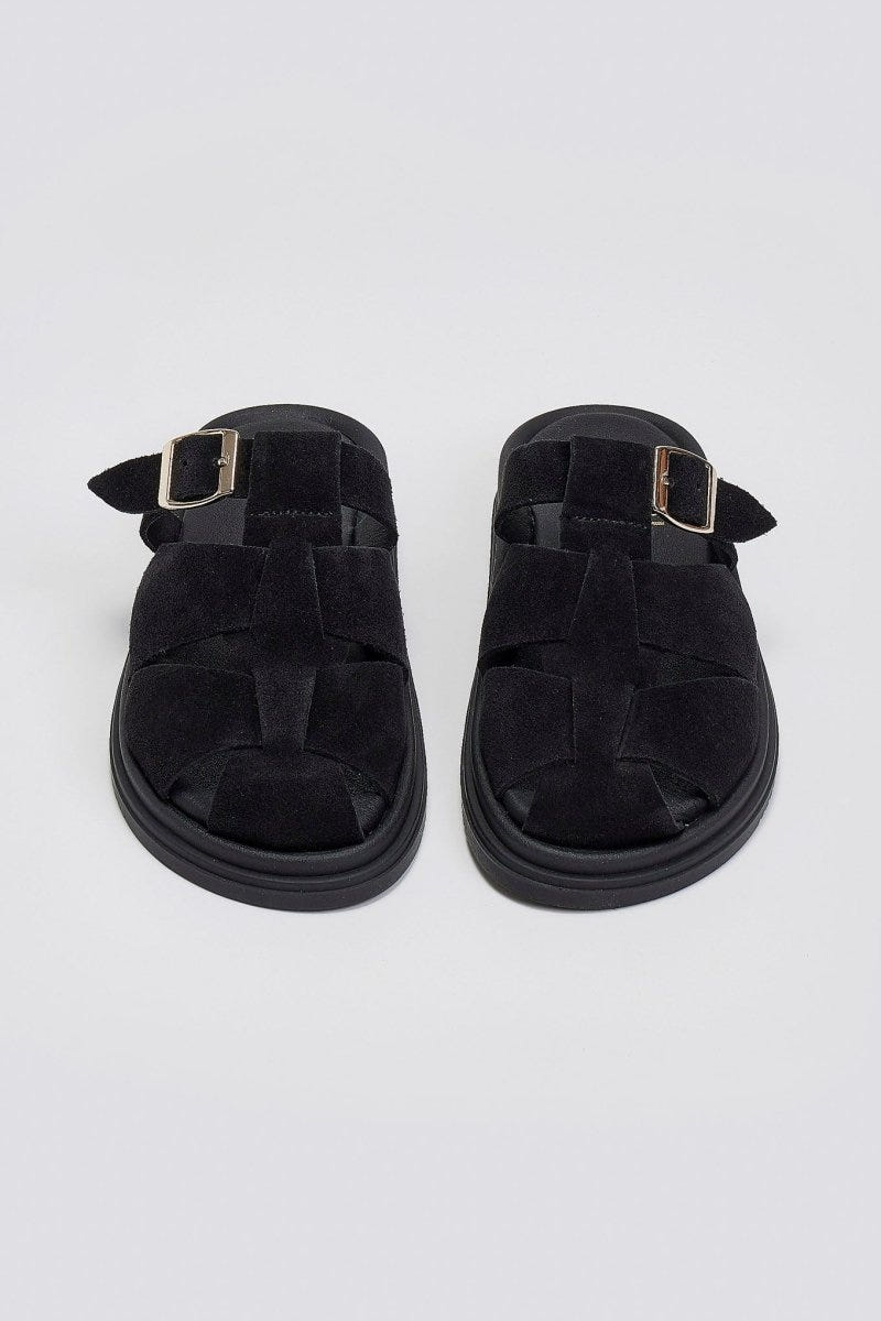 Clogs καστόρινα με τοκά Estil - Μαύρο - thefashionproject.gr - Estil