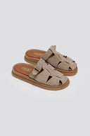 Clogs καστόρινα με τοκά Estil - Τάουπε - thefashionproject.gr - Estil