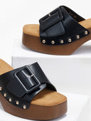 Clogs με τρουκς στη σόλα - Μαύρο - thefashionproject.gr - The Fashion Project