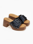 Clogs με τρουκς στη σόλα - Μαύρο - thefashionproject.gr - The Fashion Project