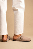 Plakton - Clogs Memory Foam Footbed - Beige Suede