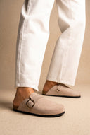 Plakton - Clogs Memory Foam Footbed - Beige Suede