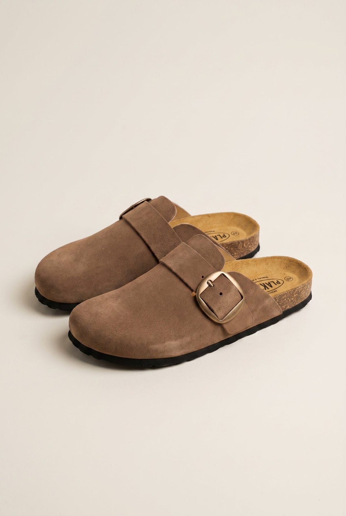 Plakton - Clogs Memory Foam Footbed - Brown Suede
