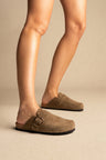 Khaki Green Suede