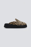 Clogs ponyskin flatforms με print Iris - Leopard - thefashionproject.gr - IRIS