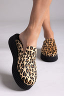 Clogs ponyskin flatforms με print Iris - Leopard - thefashionproject.gr - IRIS