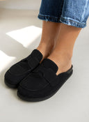 Clogs suede με ανατομικό πάτο - Μαύρο - thefashionproject.gr - The Fashion Project