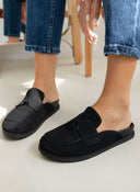 Clogs suede με ανατομικό πάτο - Μαύρο - thefashionproject.gr - The Fashion Project