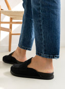 Clogs suede με ανατομικό πάτο - Μαύρο - thefashionproject.gr - The Fashion Project