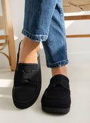 Clogs suede με ανατομικό πάτο - Μαύρο - thefashionproject.gr - The Fashion Project