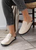 Clogs suede με ανατομικό πάτο - Μπεζ - thefashionproject.gr - The Fashion Project