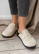 Clogs suede με ανατομικό πάτο - Μπεζ - thefashionproject.gr - The Fashion Project