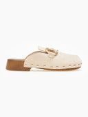 Clogs suede με μεταλλικά τρουκς - Μπεζ - thefashionproject.gr - Stephan