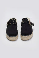 Clogs suede με σχοινί στη σόλα - Μαύρο - thefashionproject.gr - Bellucci