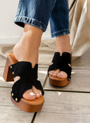 Clogs suede με τρουκς ERYNN - Μαύρο - thefashionproject.gr - ERYNN