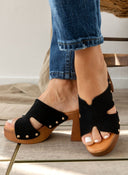Clogs suede με τρουκς ERYNN - Μαύρο - thefashionproject.gr - ERYNN