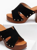 Clogs suede με τρουκς ERYNN - Μαύρο - thefashionproject.gr - ERYNN