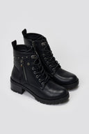 Combat Ankle Boots Refresh 172241 - Black Matte - thefashionproject.gr - Refresh