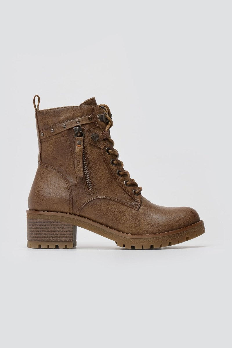 Combat Ankle Boots Refresh 172241 - Taupe Matte - thefashionproject.gr - Refresh