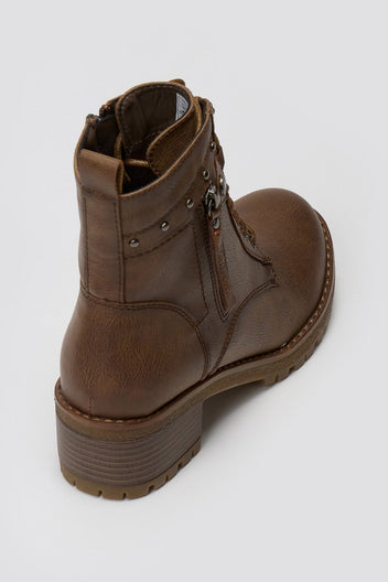 Combat Ankle Boots Refresh 172241 - Taupe Matte - thefashionproject.gr - Refresh