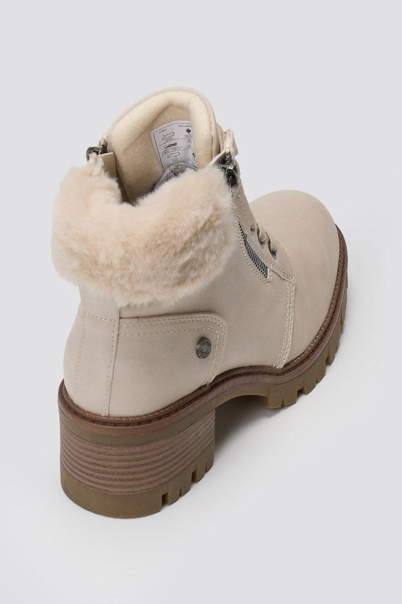 Combat Ankle Boots Refresh 172911 - Beige Matte - thefashionproject.gr - Refresh
