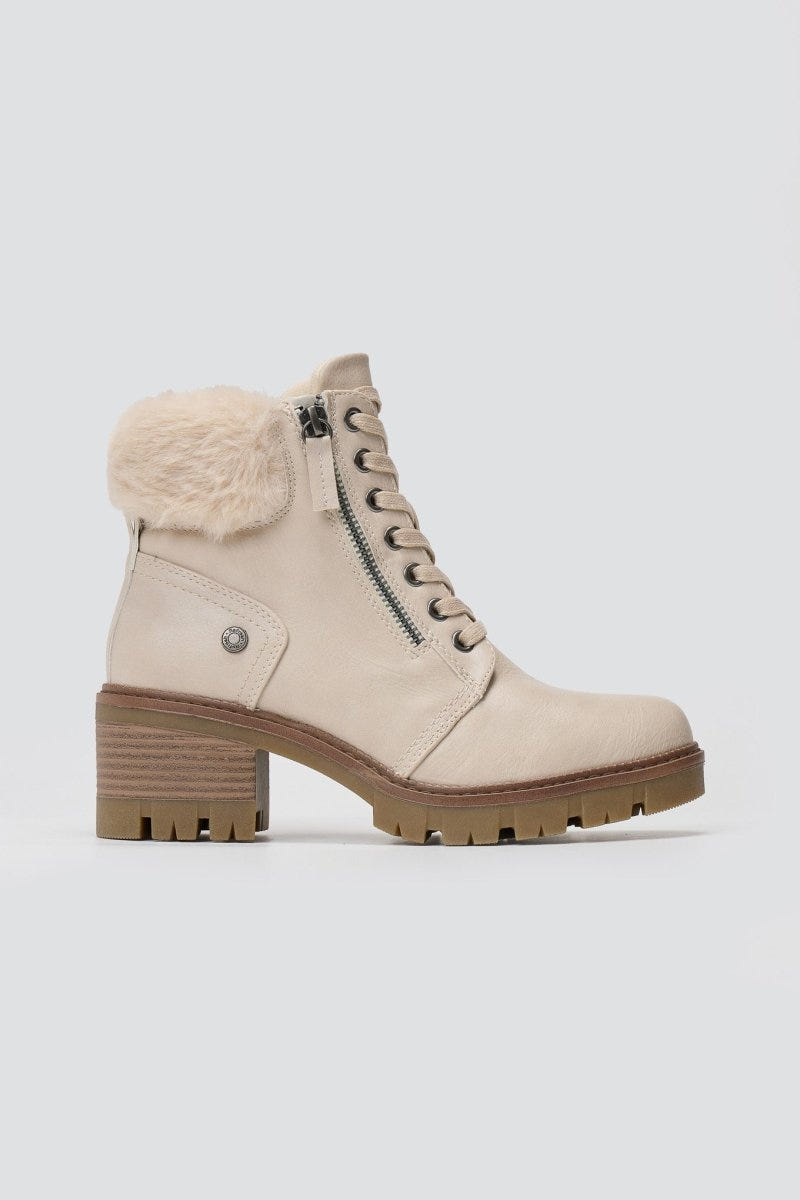 Combat Ankle Boots Refresh 172911 - Beige Matte - thefashionproject.gr - Refresh