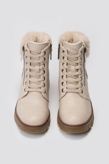 Combat Ankle Boots Refresh 172911 - Beige Matte - thefashionproject.gr - Refresh