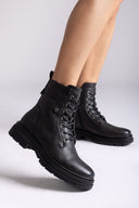 Combat Ankle Boots Refresh 173017 - Black Matte - thefashionproject.gr - Refresh