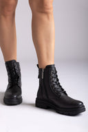 Combat Ankle Boots Refresh 173017 - Black Matte - thefashionproject.gr - Refresh