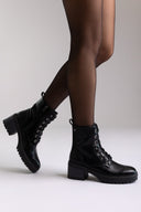 Combat Ankle Boots XTI 144454 - Black Matte - thefashionproject.gr - Xti Footwear