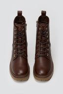 Combat Ankle Boots XTI 144454 - Brown Matte - thefashionproject.gr - Xti Footwear