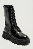 Combat Boots - Black Patent - thefashionproject.gr - MARQUIIZ