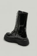 Combat Boots - Black Patent - thefashionproject.gr - MARQUIIZ