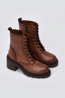 Combat Boots Dryflex RAGAZZA 0213 - Tan Matte - thefashionproject.gr - RAGAZZA