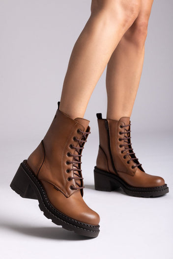 Combat Boots Dryflex RAGAZZA 0213 - Tan Matte - thefashionproject.gr - RAGAZZA