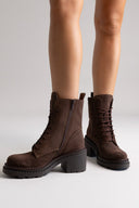 Combat Boots Dryflex RAGAZZA 0215 - Brown Suede - thefashionproject.gr - RAGAZZA