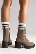 Combat Boots Dryflex RAGAZZA 0215 - Taupe Suede - thefashionproject.gr - RAGAZZA