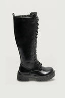 Combat Boots Lace Up - Black Matte - thefashionproject.gr - Ideal shoes