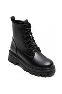 Combat Boots Lace Up - Black Matte - thefashionproject.gr - Ideal shoes