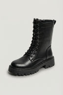 Combat Boots Lace Up - Black Matte - thefashionproject.gr - MARQUIIZ