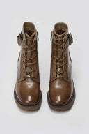 Combat Boots Xti 144275 - Beige Crinkled Patent - thefashionproject.gr - Xti Footwear
