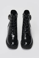 Combat Boots Xti 144275 - Black Crinkled Patent - thefashionproject.gr - Xti Footwear