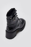 Combat Boots Xti 144275 - Black Crinkled Patent - thefashionproject.gr - Xti Footwear