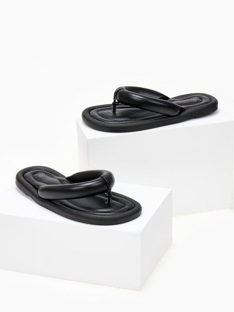 Flip-flops Puffed Design - Black